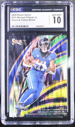2025 Panini Select Michael Pittman Jr. #231 Green & Yellow Shock CGC 10
