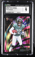 2025 Panini Select Travis Hunter #228 Pink Shock Rookie CGC 9