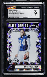 2025 Donruss Elite Series Rookies Tyler Warren #ESR-TWN CGC 9