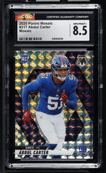 2025 Panini Mosaic Abdul Carter #317 Rookie Mosaic CGC 8.5