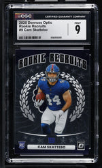 2025 Donruss Optic Cam Skattebo #9 Rookie Recruits CGC