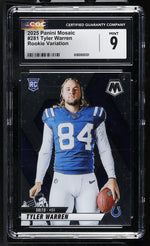 2025 Panini Mosaic Tyler Warren #281 Rookie Variation CGC 9