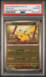 2023 Pokemon Scarlet and Violet Strength Expansion Pack 151 Japanese Master Ball Reverse Holo Pikachu #025 PSA 10