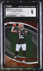 2025 Panini Absolute Shedeur Sanders #177 Rookie CGC 9