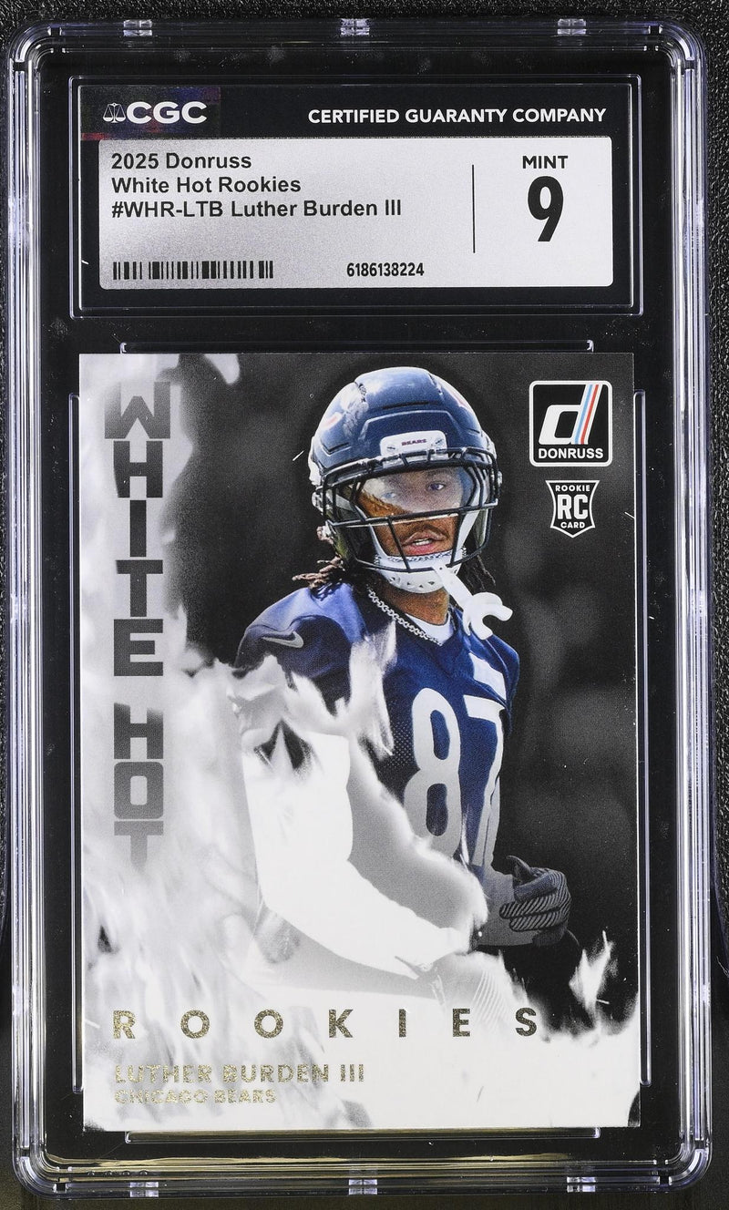2025 Donruss White Hot Rookies Luther Burden III RC #WHR-LTB CGC 9