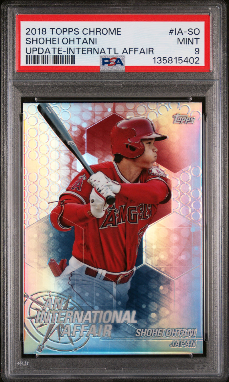 2018 Topps Chrome Update An International Affair Shohei Ohtani #IA-SO PSA 9