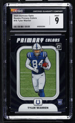 2025 Donruss Optic Primary Colors Tyler Warren #16 Rookie CGC 9
