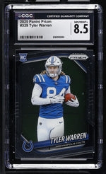 2025 Panini Prizm Tyler Warren #339 RC CGC 8.5