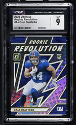 2025 Donruss Rookie Revolution Cam Skattebo #14 CGC 9