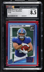 2025 Donruss Optic Cam Skattebo Pink #228 Rated Rookie CGC 8.5