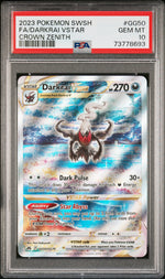 2023 Pokemon Sword and Shield Crown Zenith Galarian Gallery Darkrai Vstar #GG50 PSA 10
