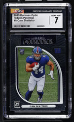 2025 Donruss Optic Hidden Potential Cam Skattebo #8 Rookie CGC 7
