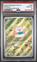 2026 Pokemon Mega Evolution Perfect Order Illustration Rare Rowlett #090 PSA 10
