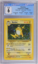 Pokémon Base Set Raichu #14/102 Holo CGC 6
