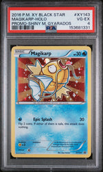 2016 Pokemon XY Black Star Promo Shiny Mega Gyarados Holo Magikarp #XY143 PSA 4