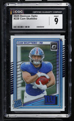 2025 Donruss Optic Cam Skattebo #228 Rated Rookie CGC 9 Mint
