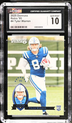 2025 Panini Donruss Retro '95 Tyler Warren #4 Rookie CGC 10