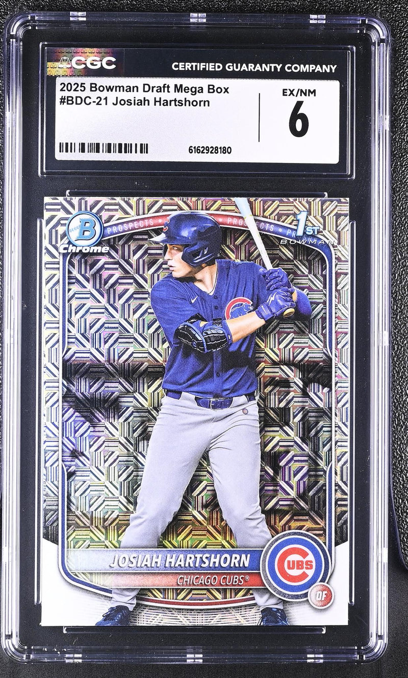 2025 Bowman Chrome Josiah Hartshorn 1st Bowman #BDC-21 CGC 6