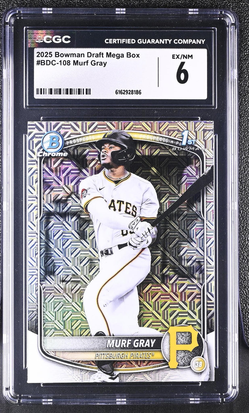 2025 Bowman Draft Mega Box Chrome 1st Bowman Murf Gray #BDC-108 CGC 6