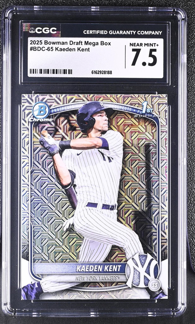 2025 Bowman Draft Mega Box Kaeden Kent #BDC-65 1st Bowman CGC 7.5