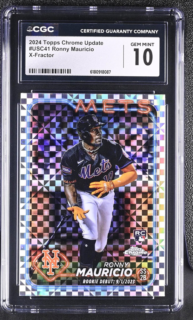 2024 Topps Chrome Update Ronny Mauricio X-Fractor CGC 10