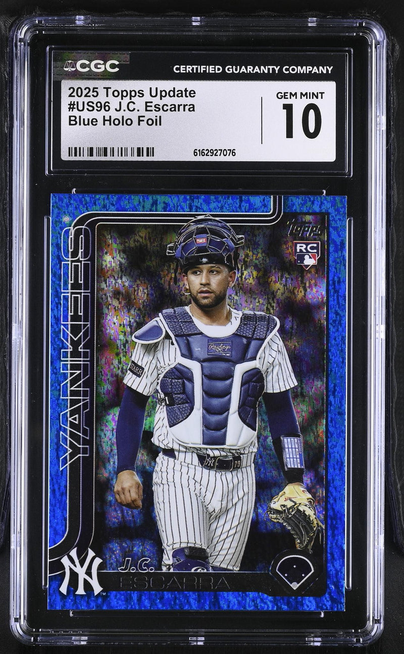 2025 Topps Update J.C. Escarra Blue Holo Foil #US96 CGC 10