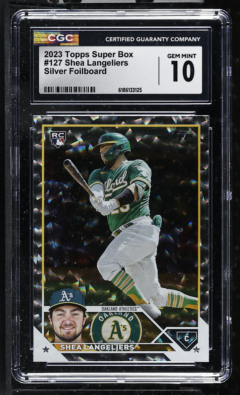 2023 Topps Super Box Shea Langeliers RC Silver Foilboard #127 CGC 10
