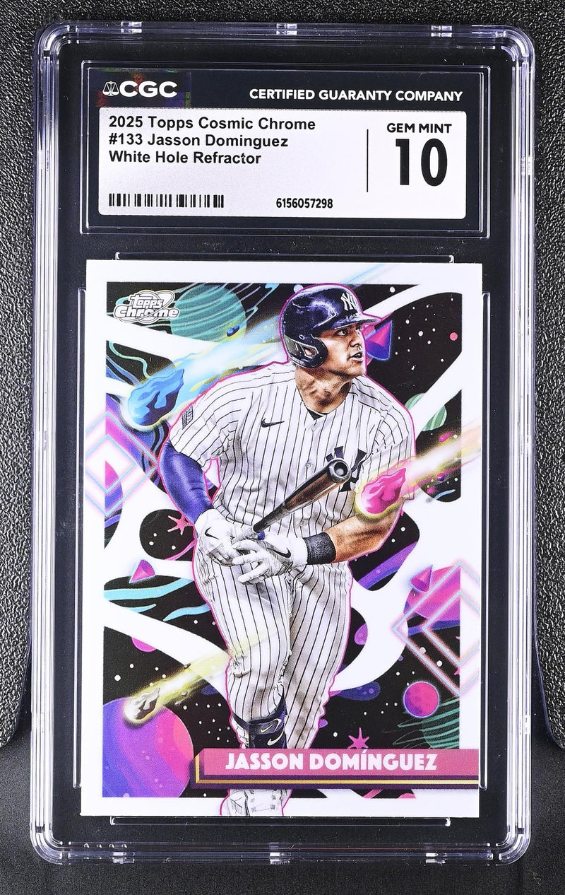 2025 Topps Cosmic Chrome Jasson Dominguez #133 White Hole Refractor CGC 10