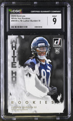 2025 Donruss White Hot Rookies Luther Burden III #WHR-LTB Rookie CGC 9