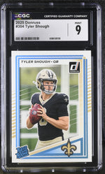 2025 Panini Donruss Tyler Shough #304 Rated Rookie CGC 9