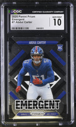 2025 Panini Prizm Emergent Abdul Carter #7 Rookie CGC 10