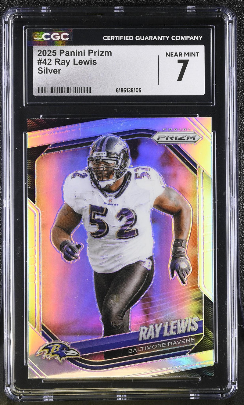 2025 Panini Prizm Ray Lewis Silver #42 CGC 7