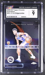 2025-26 Topps Chrome Activators VJ Edgecombe #AC-13 Rookie CGC 9