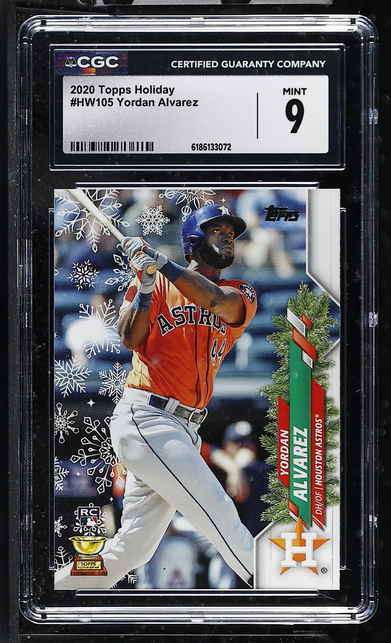 2020 Topps Holiday Yordan Alvarez #HW105 Rookie CGC 9