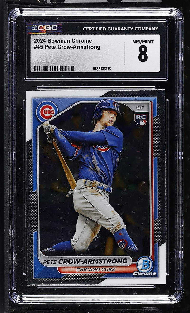 2024 Bowman Chrome Pete Crow-Armstrong #45 Rookie RC CGC 8 Cubs