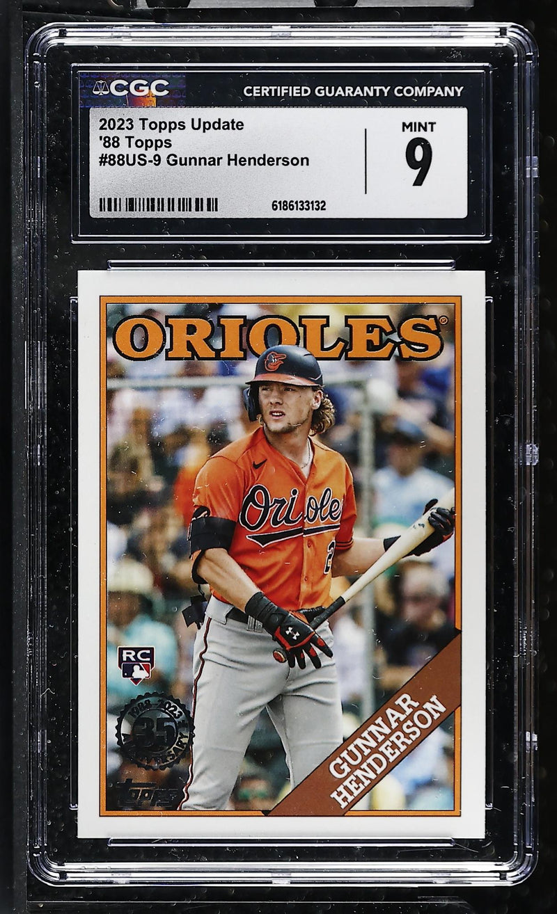2023 Topps Update '88 Topps Gunnar Henderson Rookie #88US-9 CGC 9
