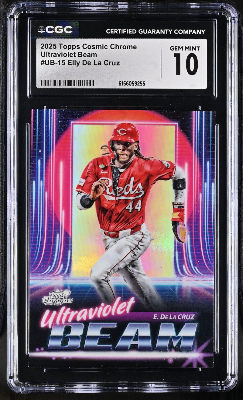 2025 Topps Cosmic Chrome Elly De La Cruz #UB-15 Ultraviolet Beam CGC 10