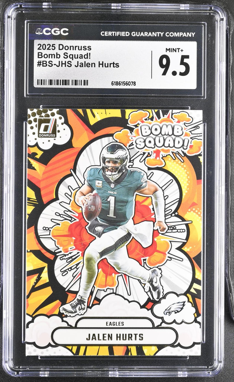 2025 Donruss Bomb Squad! Jalen Hurts #BS-JHS CGC 9.5