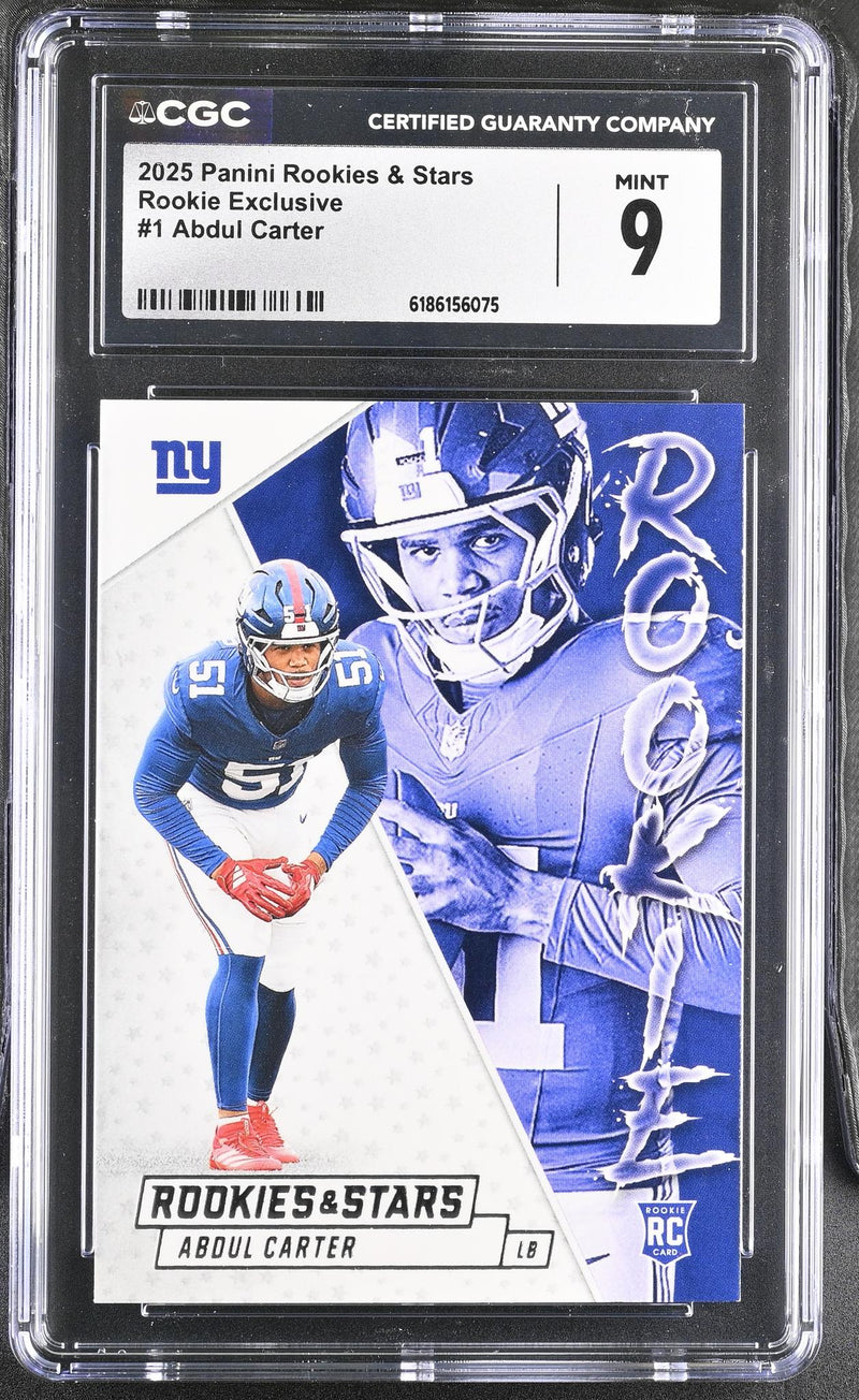 2025 Panini Rookies & Stars Rookie Exclusive #1 Abdul Carter RC CGC 9