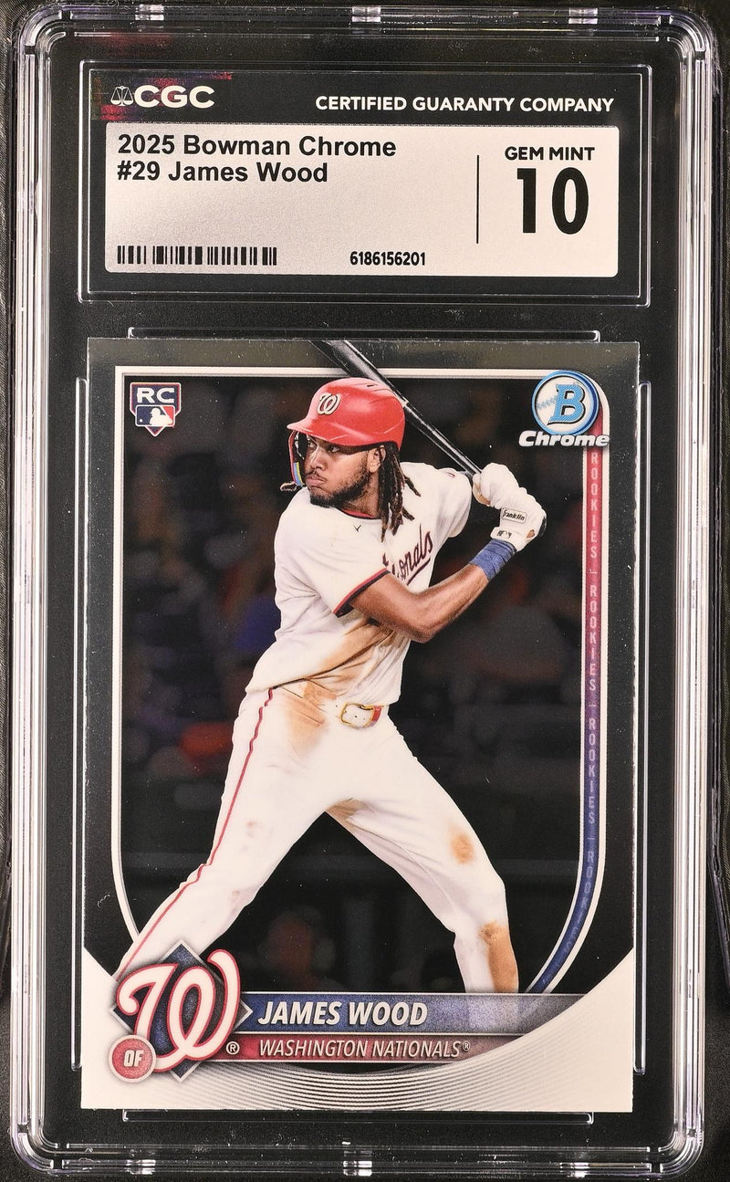 2025 Bowman Chrome James Wood #29 Rookie CGC 10