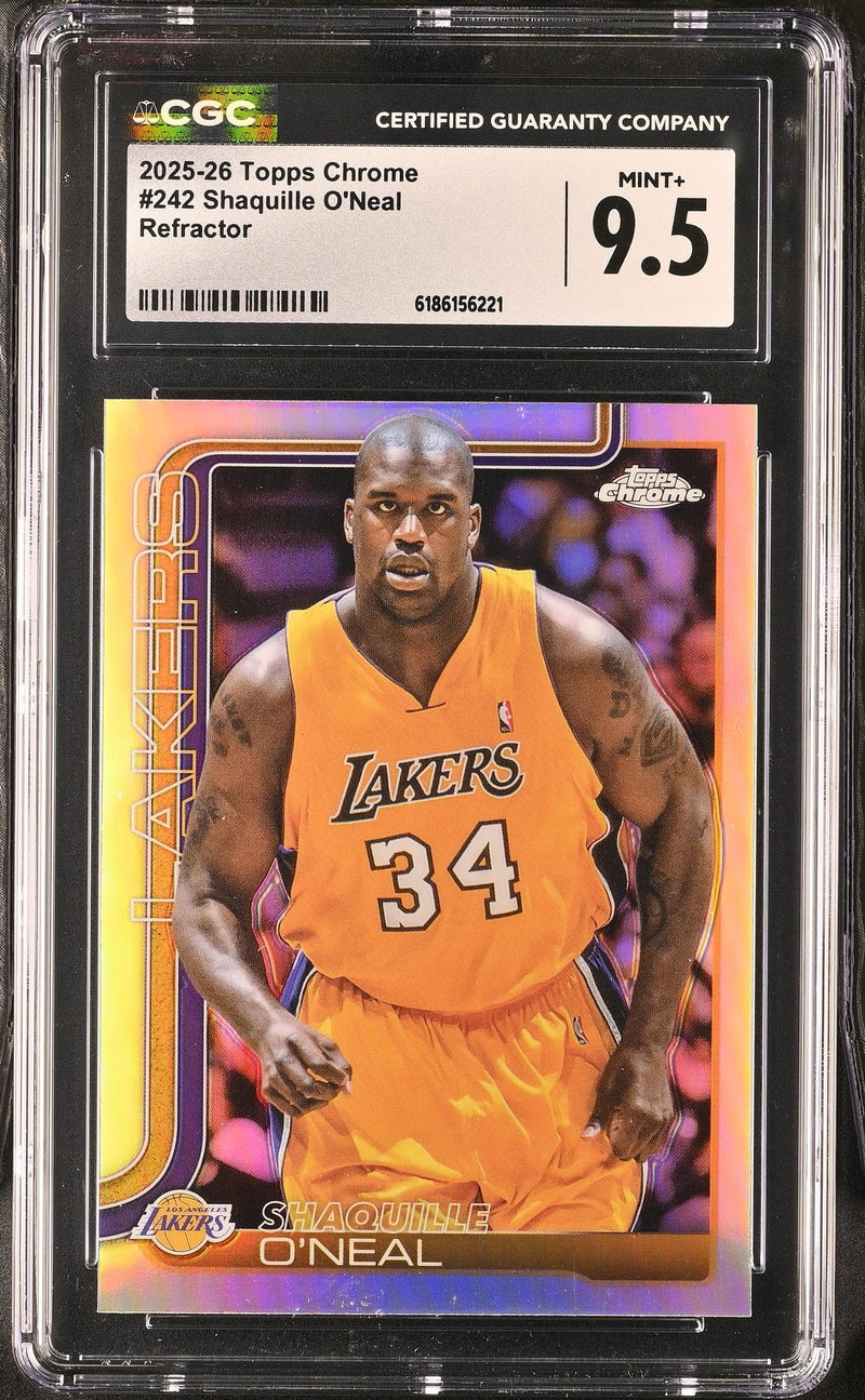 2025-26 Topps Chrome Shaquille O'Neal Refractor #242 CGC 9.5