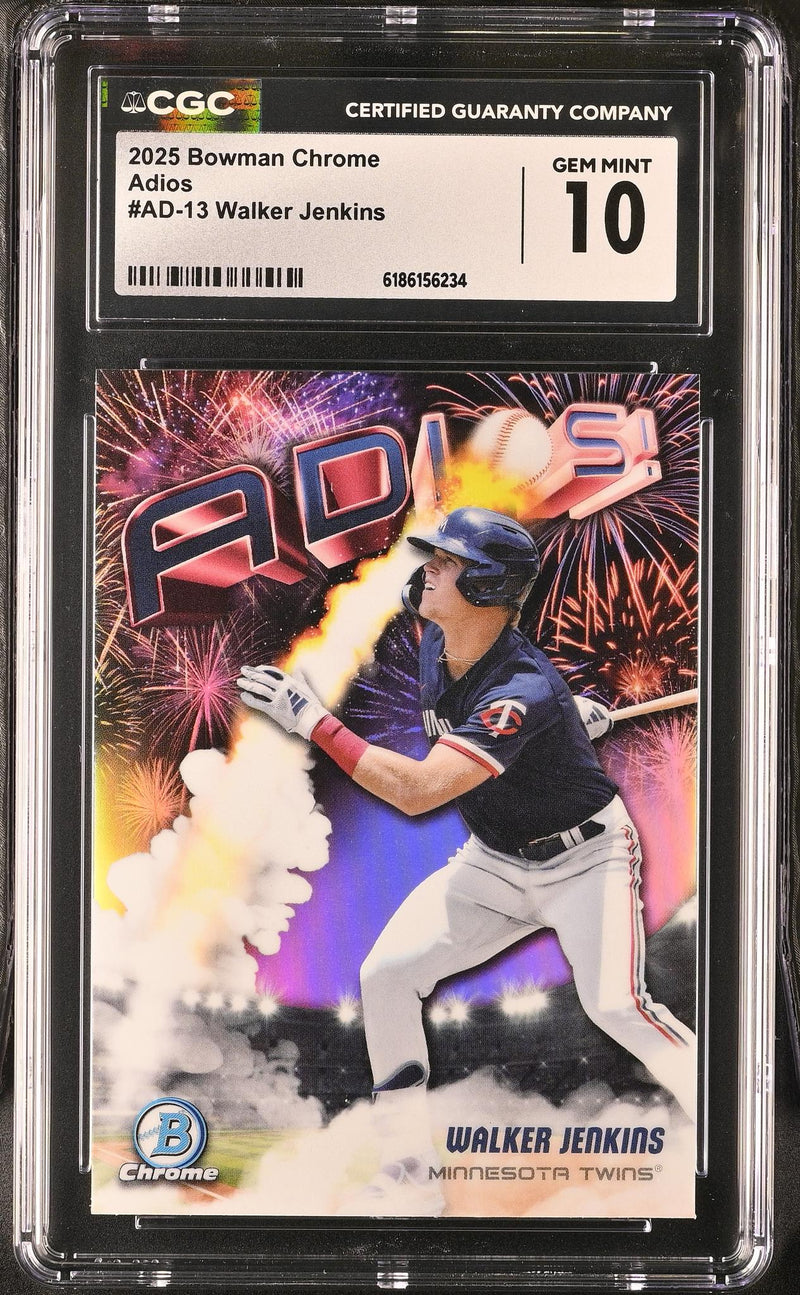 2025 Bowman Chrome Adios Walker Jenkins #AD-13 Gem Mint 10 CGC