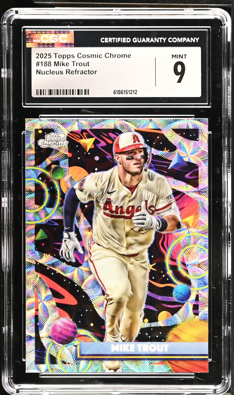 2025 Topps Cosmic Chrome Mike Trout #188 Nucleus Refractor CGC 9