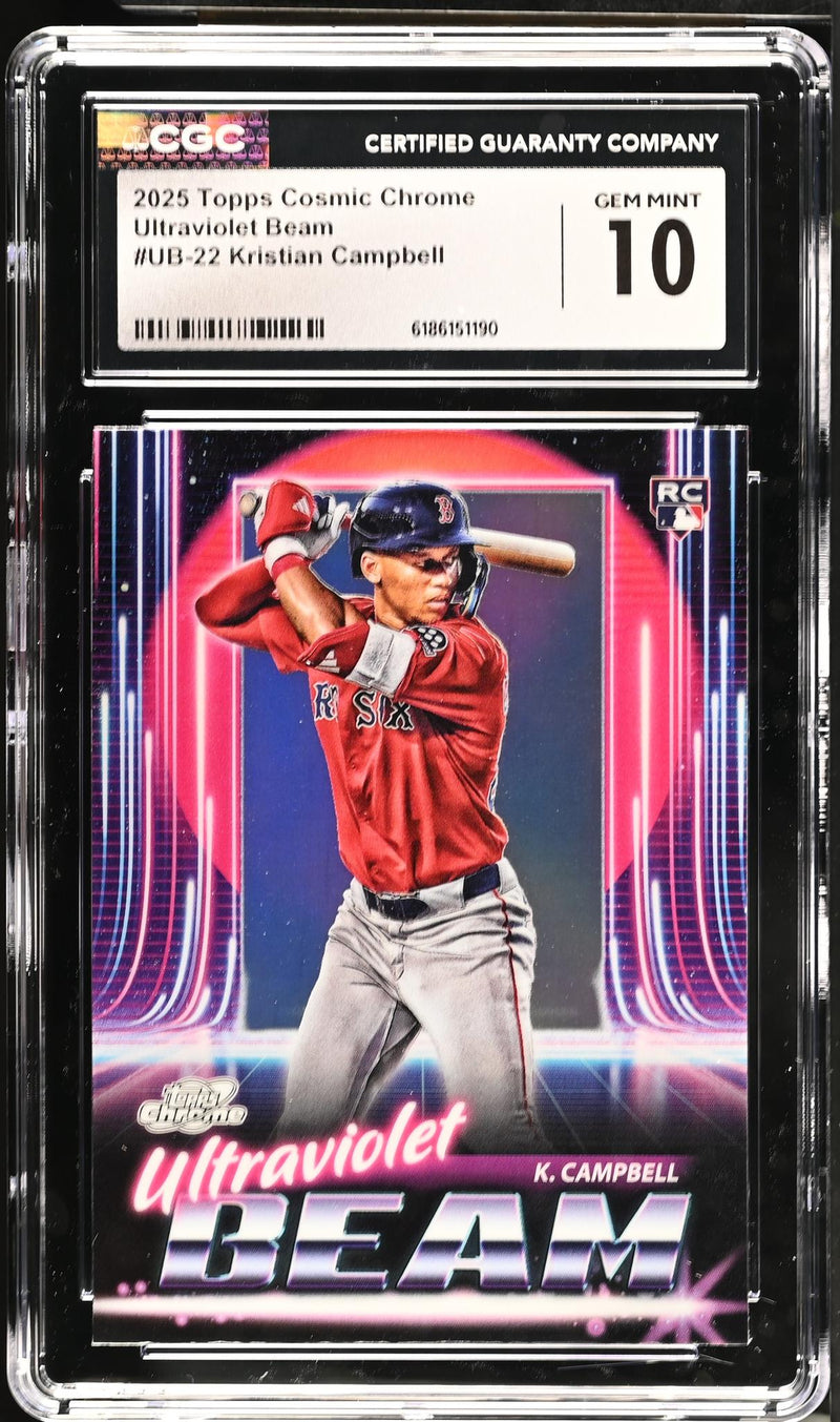 2025 Topps Cosmic Chrome Kristian Campbell #UB-22 Ultraviolet Beam RC CGC 10