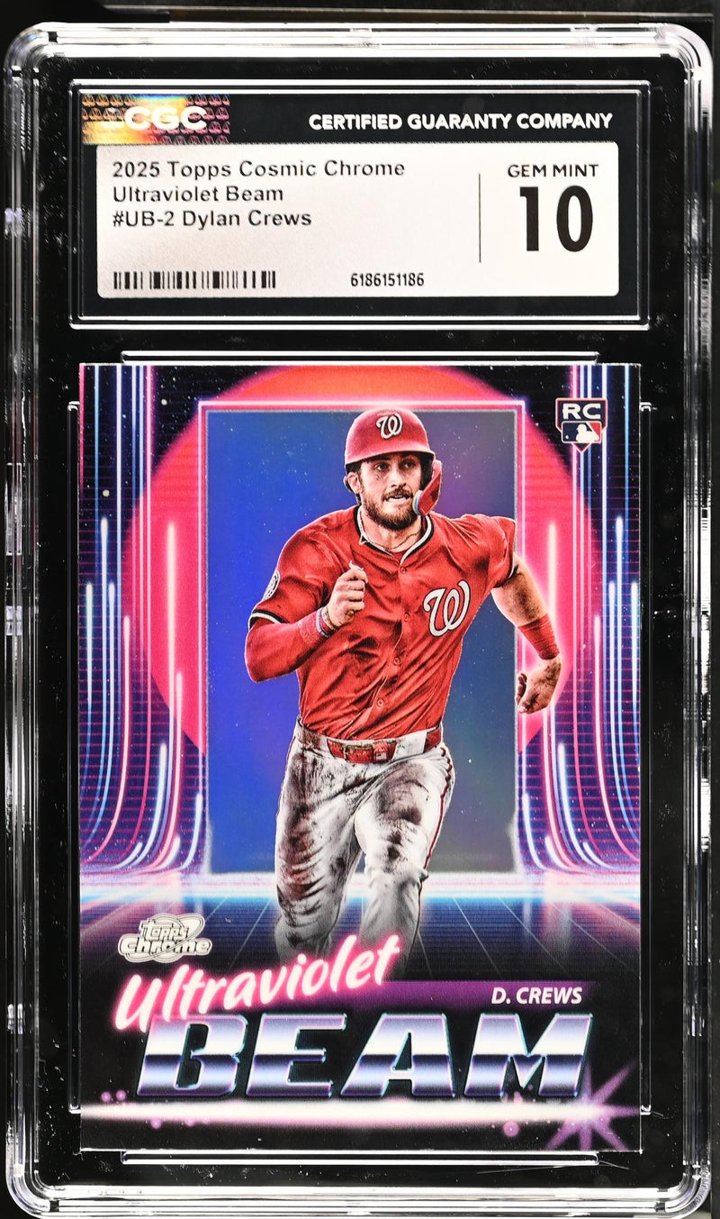 2025 Topps Cosmic Chrome Ultraviolet Beam Dylan Crews #UB-2 Rookie CGC 10
