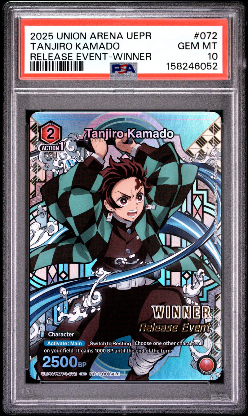 2025 Union Arena TCG Demon Slayer Kimetsu No Yaiba Release Event Tanjiro Kamado #UEPRKMY1072 PSA 10