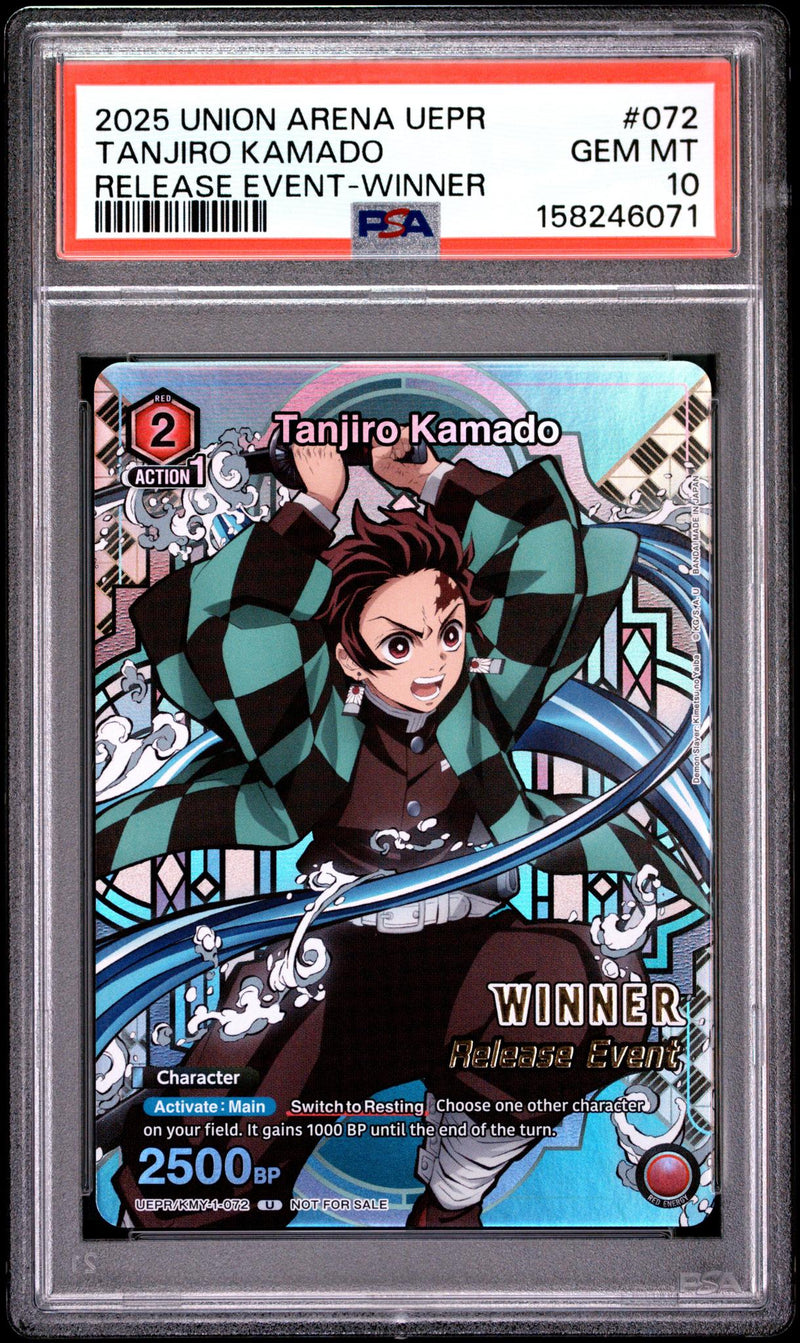 2025 Union Arena TCG Demon Slayer Kimetsu No Yaiba Release Event Tanjiro Kamado #UEPRKMY1072 PSA 10