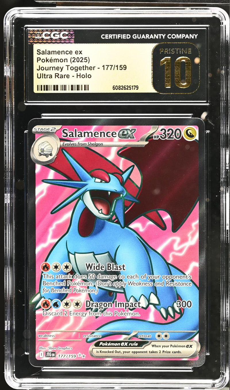Pokémon Journey Together Salamence ex #177/159 Ultra Rare Holo CGC Pristine 10