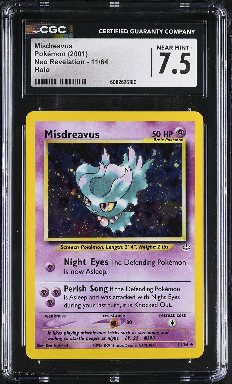 Pokémon Neo Revelation Misdreavus #11/64 Holo CGC 7.5