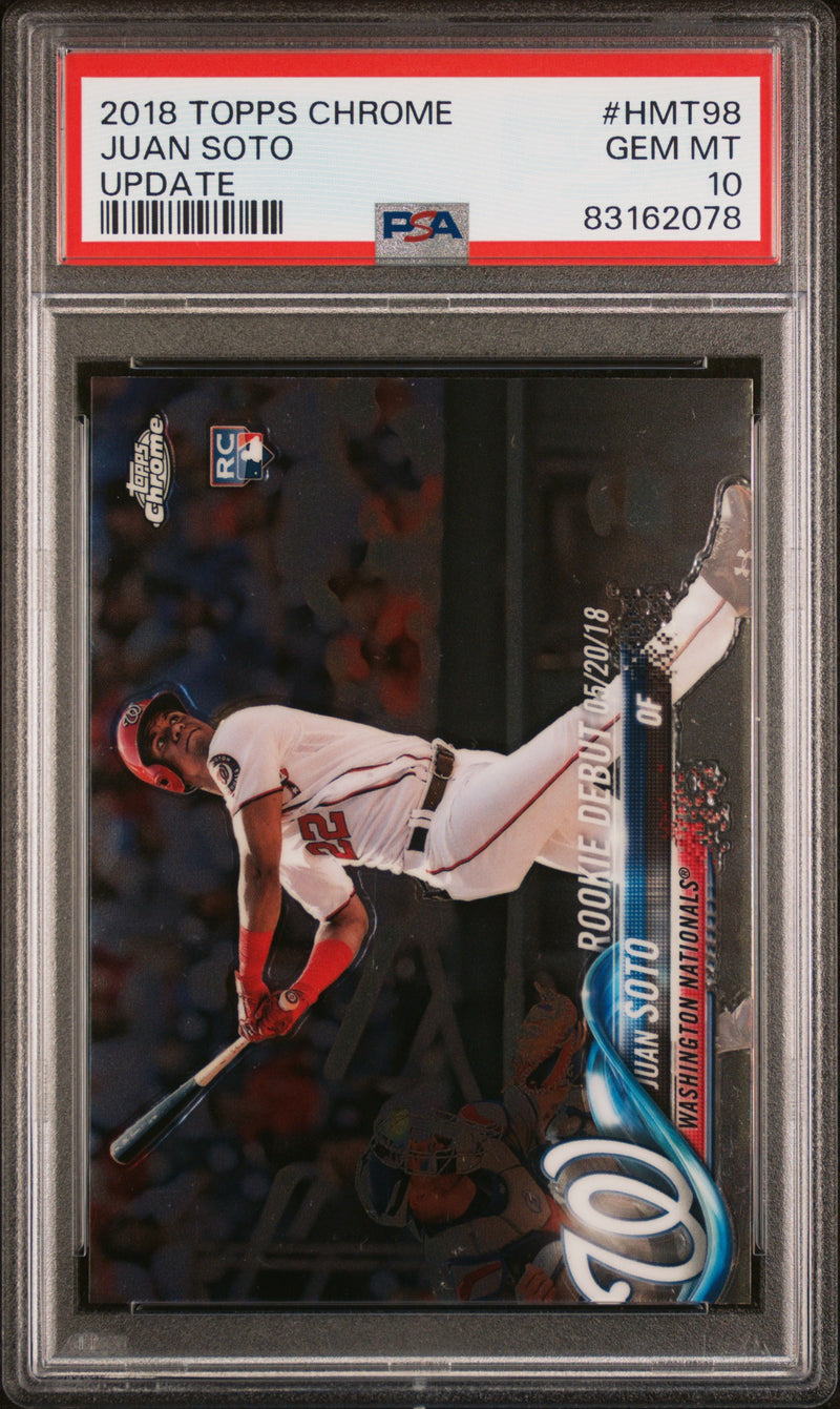 2018 Topps Chrome Update Juan Soto #HMT98 PSA 10